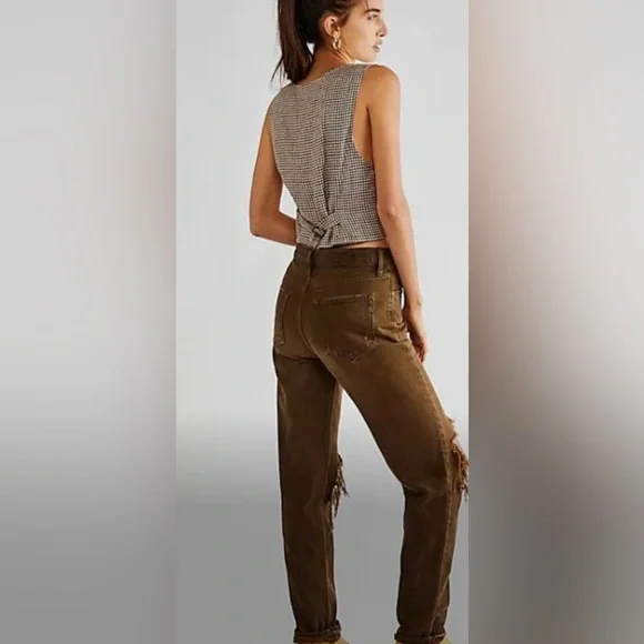 11-Free People High Rise Lasso Jeans - Picture 2 of 3